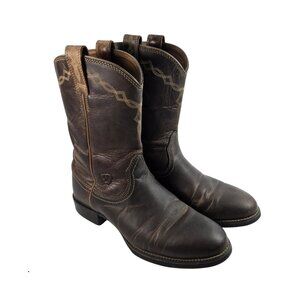 Ariat ATS Womens Western Boots Size 7.5 B Leather Cowboy Riding Classic
